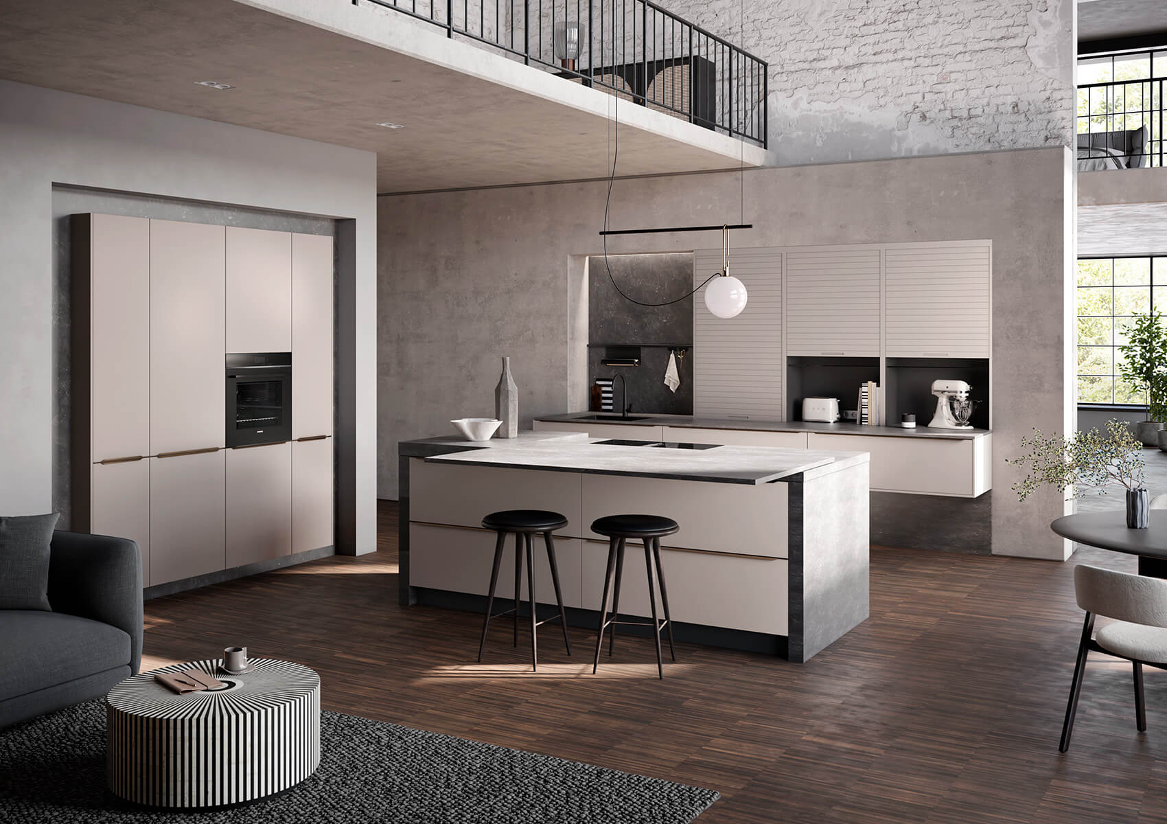 Haecker-Designkueche-mit-Insel-Sand