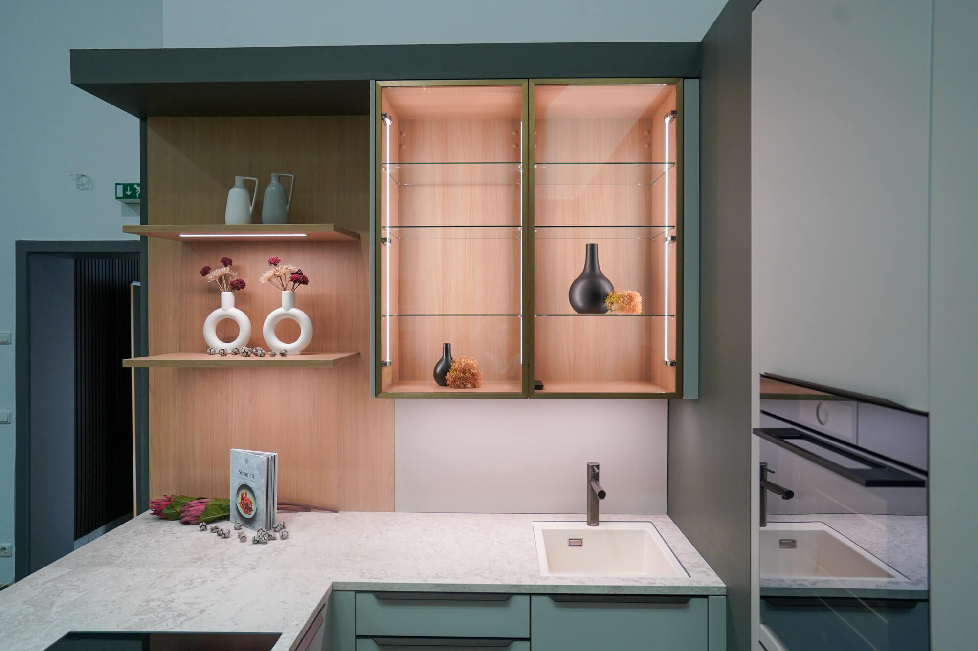 Kuechen Bad Oeynhausen Haecker moderne L-Kueche sand matt