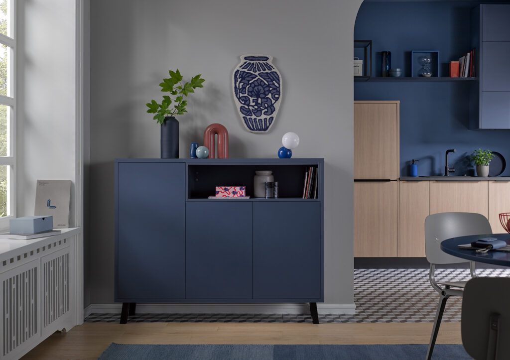 Scala_Balticblau_Häcker Moderne L-Küche Scala Balticblau Sideboard_1700x1200