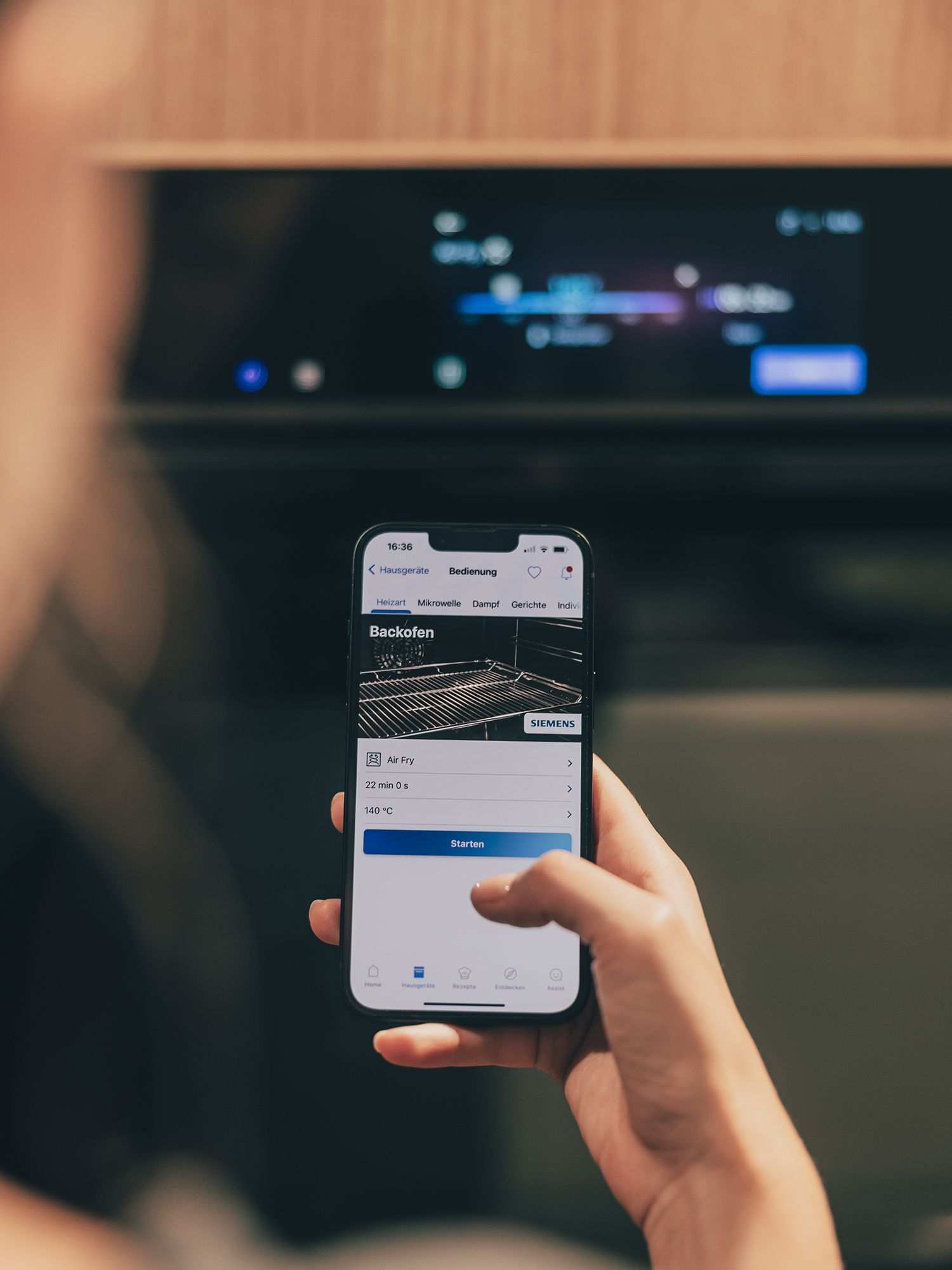 Siemens Backofen Home Connect App Smartphone
