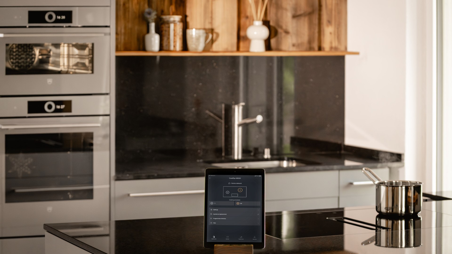V-ZUG App Tablet Guided Cooking Kochfeld