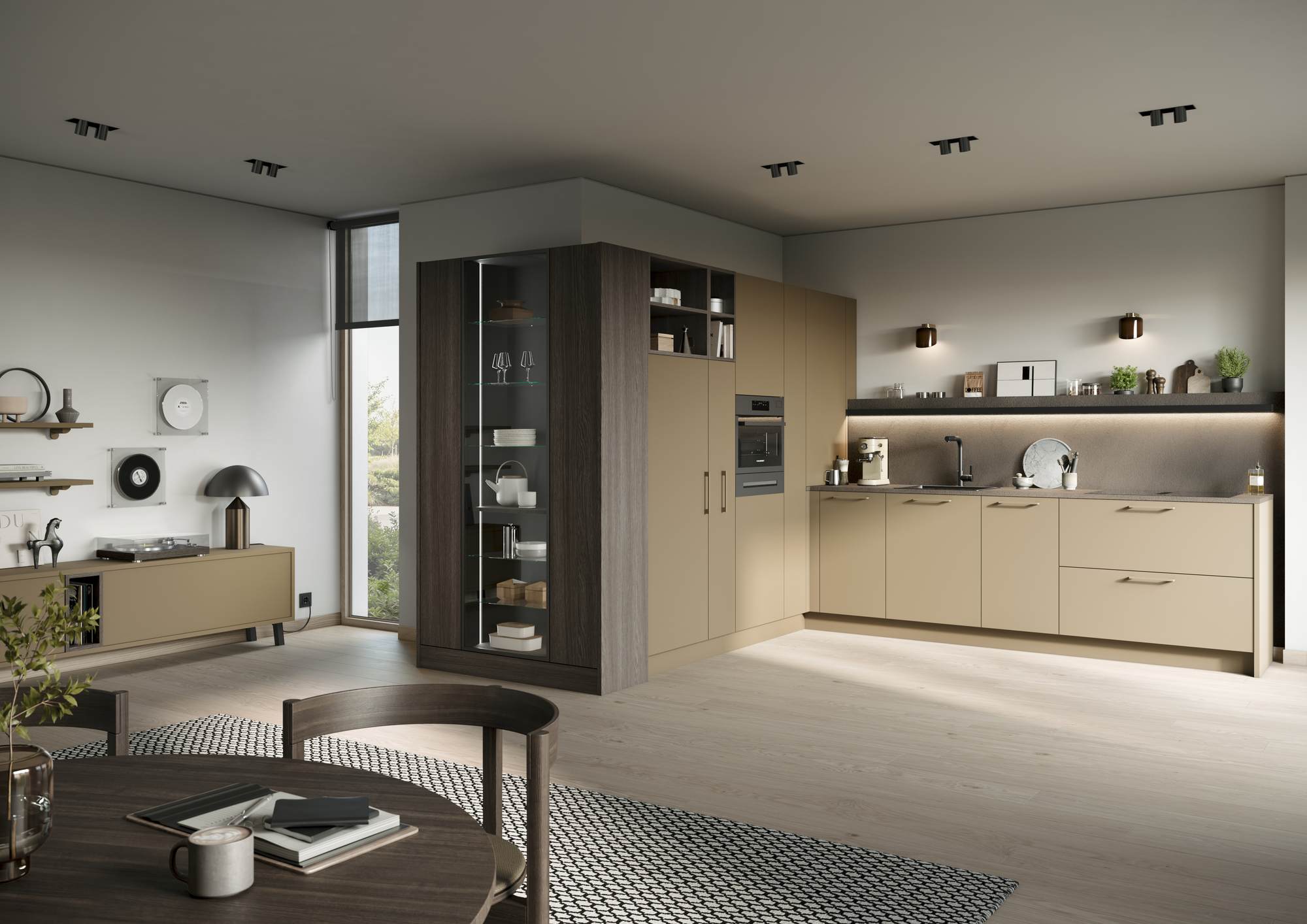 Häcker concept130 Küche mit Direktlackfront TOP in Caramel